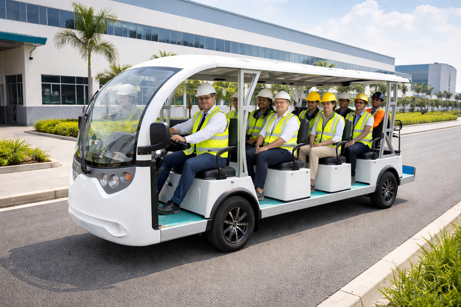 Xe điện chở khách trong khu công nghiệp