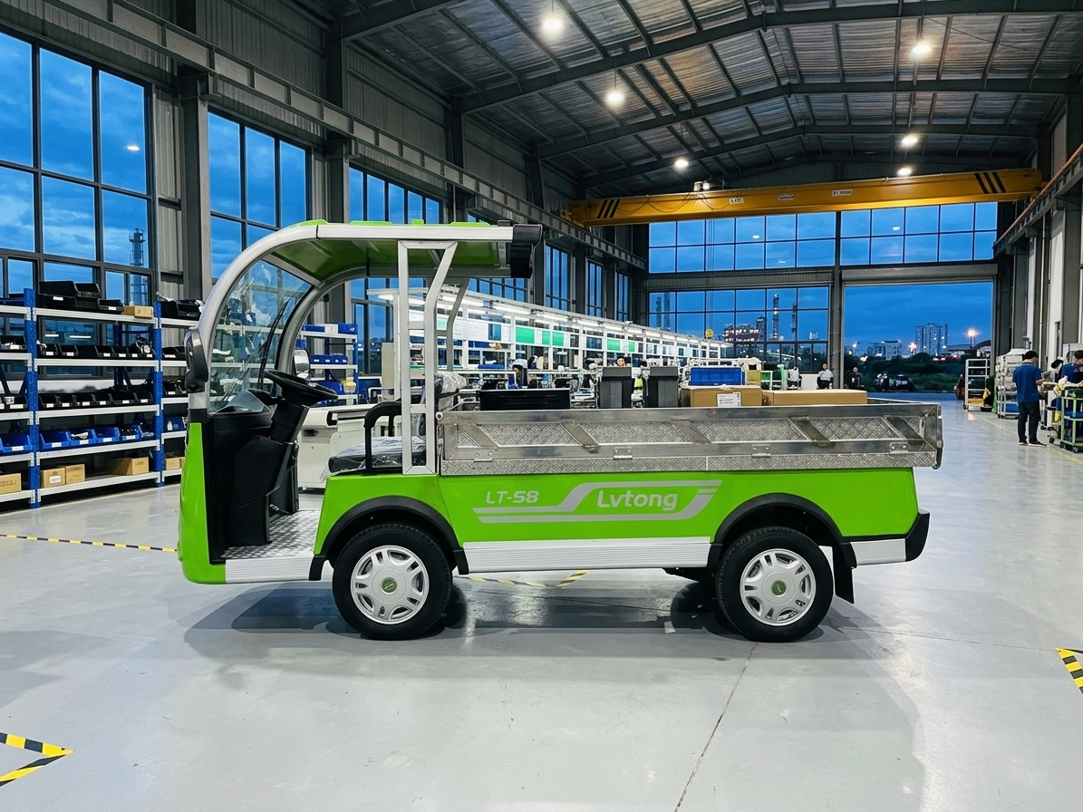 Xe điện thùng lửng chở hàng