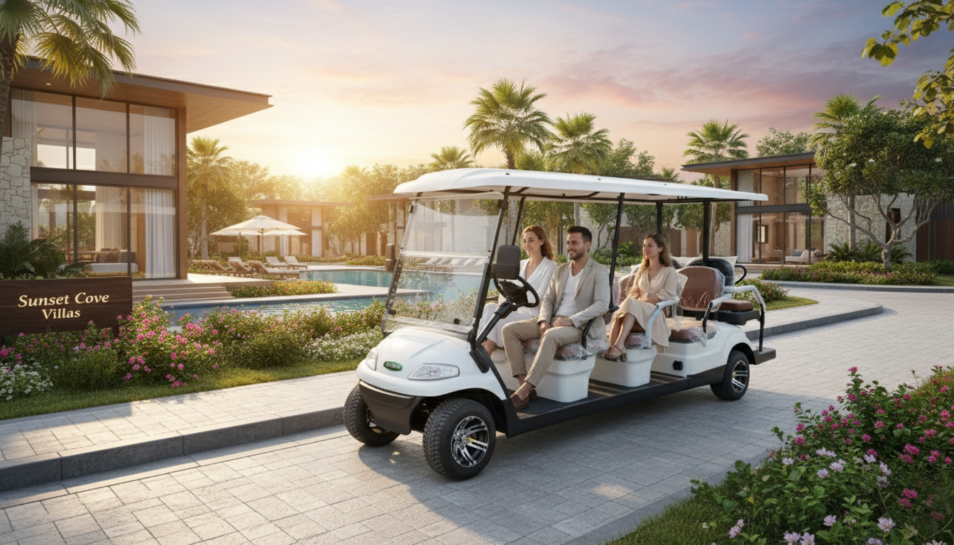Xe điện khu resort